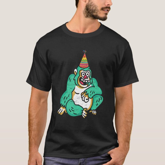T-shirt Fête d'anniversaire de Gorilla (Devant)