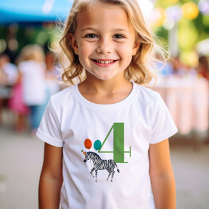T-shirt Fête d'anniversaire de grande année Zebra