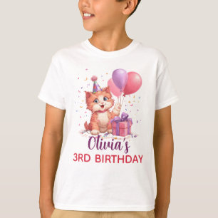 T-shirt Fête d'anniversaire de Kitty Cat