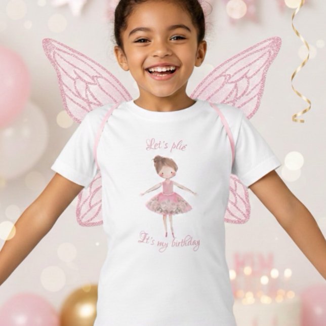 T-Shirt Fête d'anniversaire de la danseuse Ballerina (Créateur téléchargé)