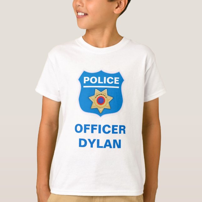 T-shirt Fête d'anniversaire de la police (Devant)