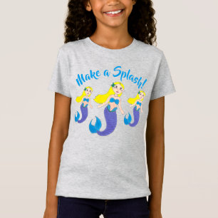 T-Shirt Fête d'anniversaire de la Sirène de natation
