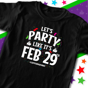 T-shirt Fête d'anniversaire de l'année bissextile 29 févr.