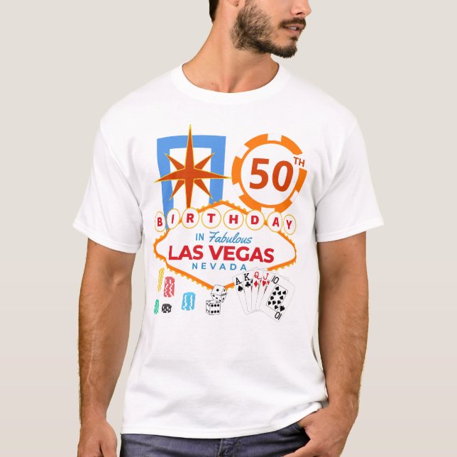 T-shirt Fête d'anniversaire de Las Vegas (Devant)