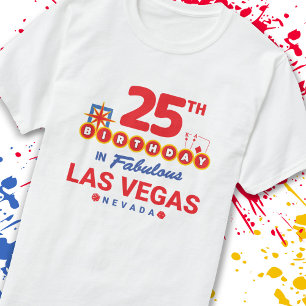 T-shirt Fête d'anniversaire de Las Vegas - 25e anniversai