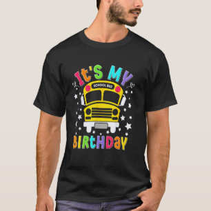 T-shirt Fête d'anniversaire de l'école de bus drôle Profes