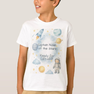 T-shirt Fête d'anniversaire de l'espace cosmique   Rocket 