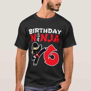 T-shirt Fête d'anniversaire de ninja de karaté pour enfant