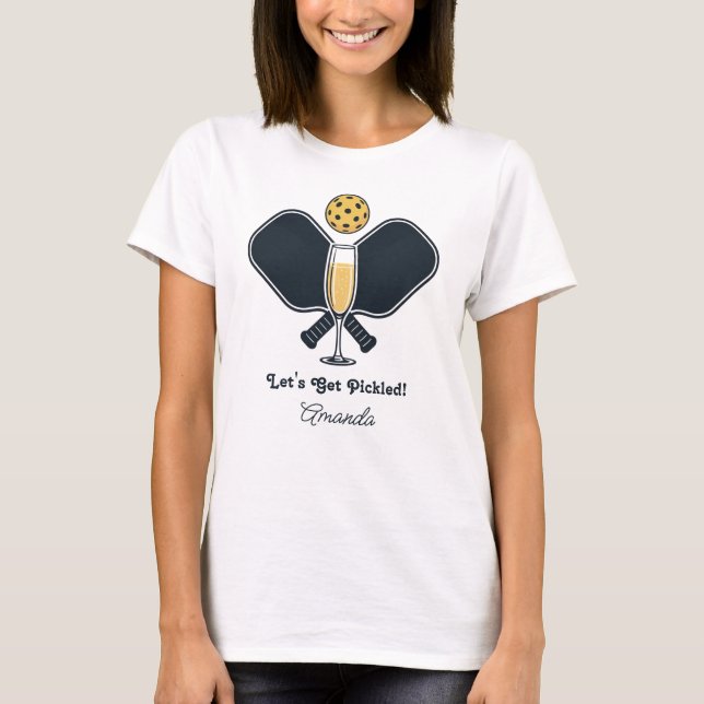 T-shirt Fête d'anniversaire de pickleball « Let's Get Pick (Devant)