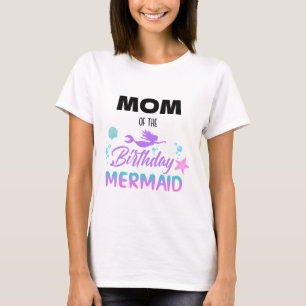 T-shirt Fête d'anniversaire de sirène Maman