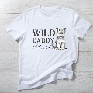 T-shirt Fête d'anniversaire de Wild daddy Cute wolf