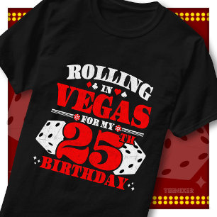 T-shirt Fête d'anniversaire des 25 ans de Vintage Rolling 