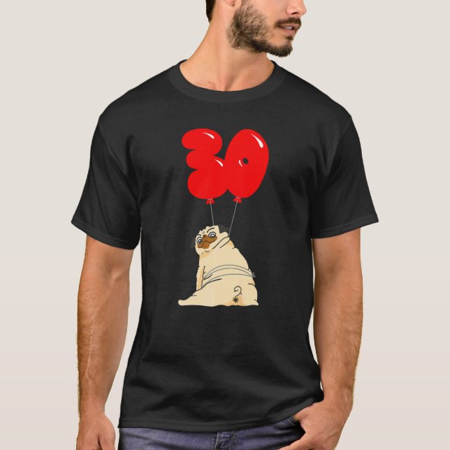 T-shirt Fête d'anniversaire des 30 ans de Fat Pug (Devant)