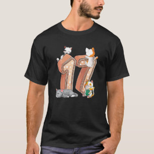 T-shirt Fête d'anniversaire des chats 17 ans Dix-sept 17 a