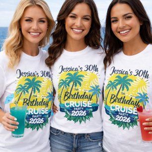 T-shirt Fête d'anniversaire des filles Croisière personnal