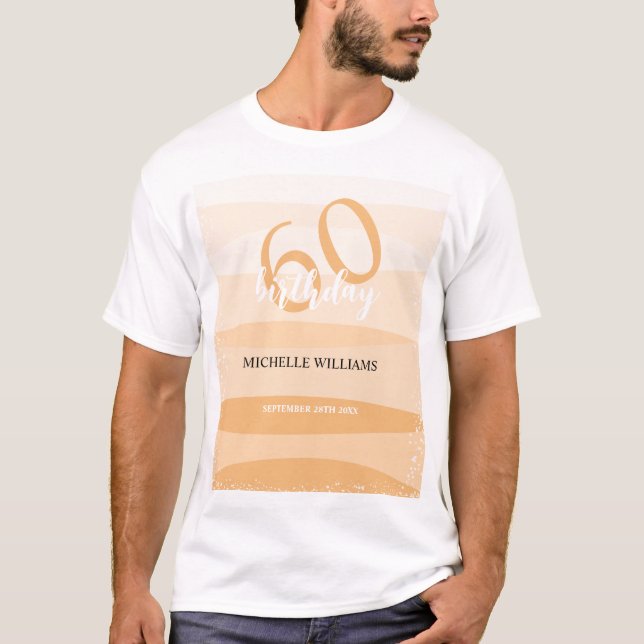 T-shirt Fête d'anniversaire d'été moderne en rose (Devant)