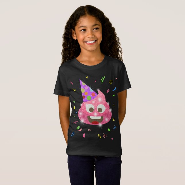 T-Shirt Fête d'anniversaire drôle d'Emoji d'enfants de (Devant entier)