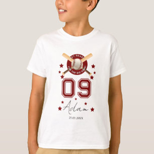T-shirt Fête d'anniversaire du baseball vintage