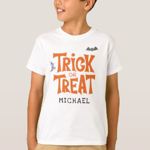 T-shirt Fête d'anniversaire Halloween sur mesure « Trick o