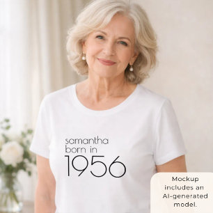 T-shirt Fête d'anniversaire minimaliste de 70 ans pour une