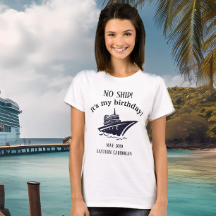 T-shirt Fête d'anniversaire Pas de bateau Voyage vacances