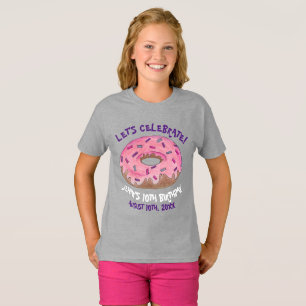 T-shirt Fête d'anniversaire personnalisée Favoriser Donut