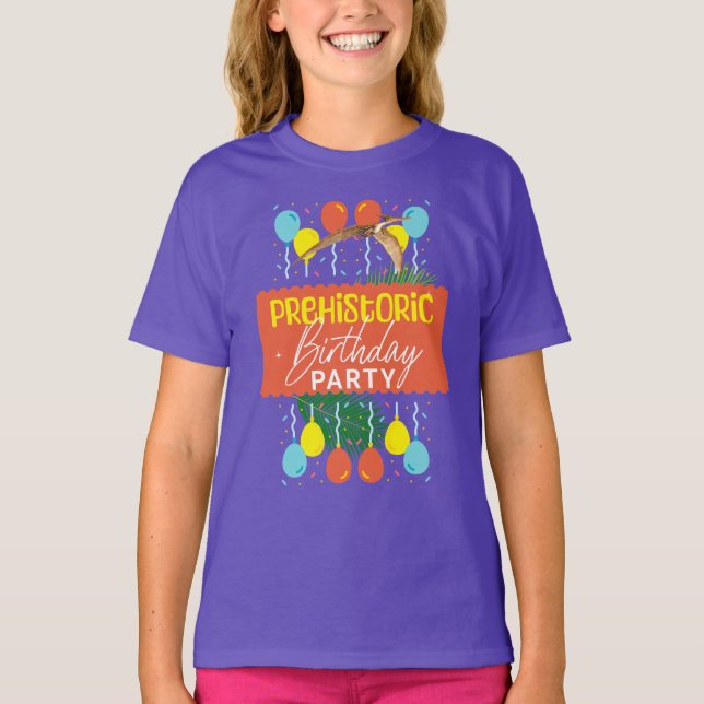 T-shirt Fête d'anniversaire préhistorique Ptérodactyle (Devant)