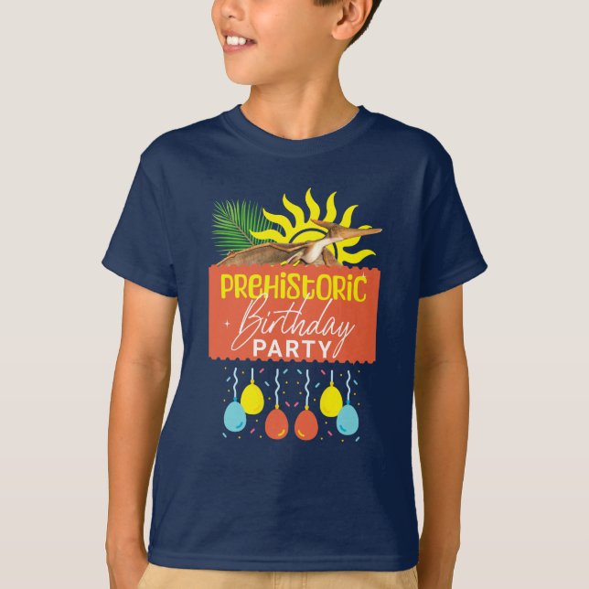 T-shirt Fête d'anniversaire préhistorique Ptérodactyle (Devant)