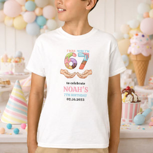 T-shirt Fête d'anniversaire "Six Sept" pour enfants - 7 an