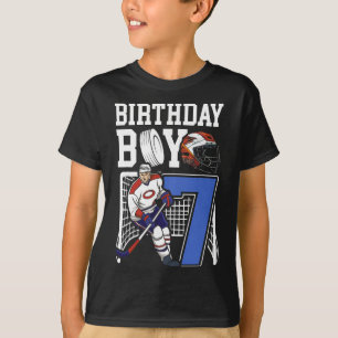 T-shirt Fête d'anniversaire sur le thème de hockey sur gla