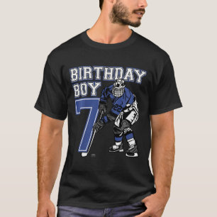 T-shirt Fête d'anniversaire sur le thème de hockey sur gla
