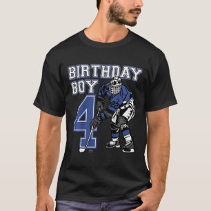 T-shirt Fête d'anniversaire sur le thème de hockey sur gla