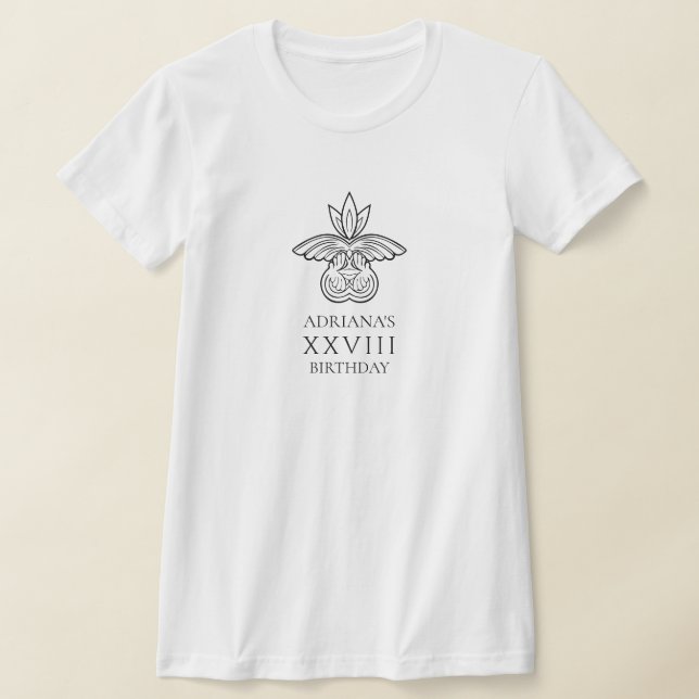T-shirt Fête d'anniversaire sur le thème de la Grèce ou de (Poser)