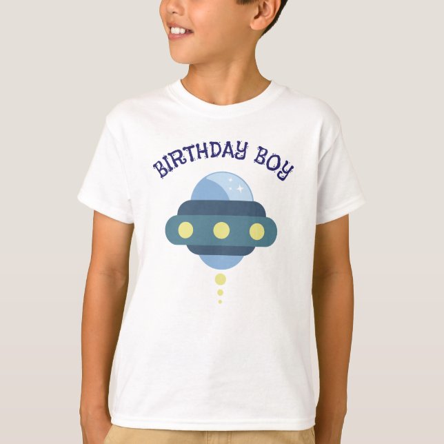 T-shirt Fête d'anniversaire UFO Space (Devant)