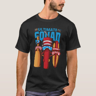 T-shirt Fête Dans Les Etats-Unis Hot Dog Love Usa Quart De