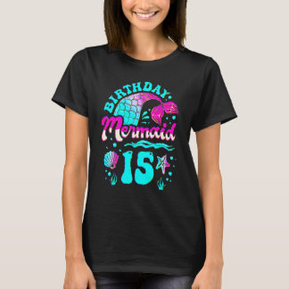 T-shirt Fête de 15 ans Sirène 15 Ans Thème Océan Party F