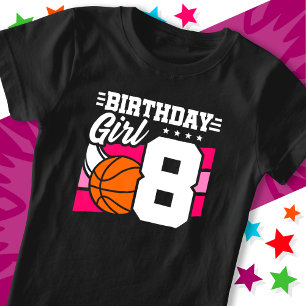 T-Shirt Fête de basket-ball 8 ans Fille 8 ans