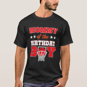 T-shirt Fête de basket-ball maman de l'anniversaire garçon