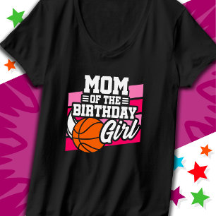 T-shirt Fête de basket-ball pour enfants Maman de la fille