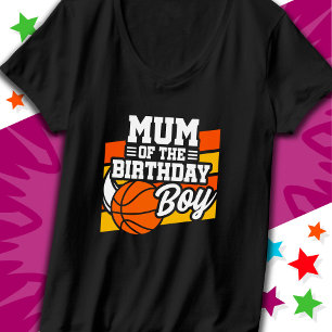 T-shirt Fête de basket-ball pour enfants maman du garçon d