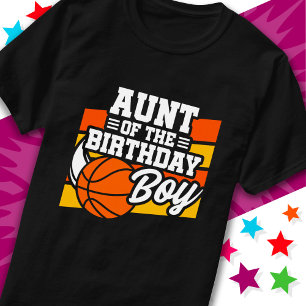 T-shirt Fête de basket-ball pour enfants Tante du garçon d