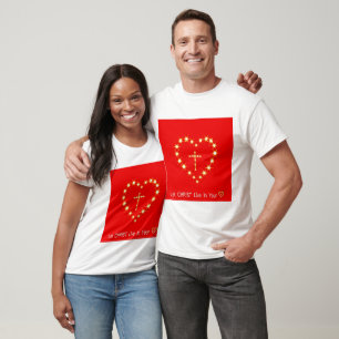 T-shirt Fête de bureau Amour Paix Merci Motif Coloré
