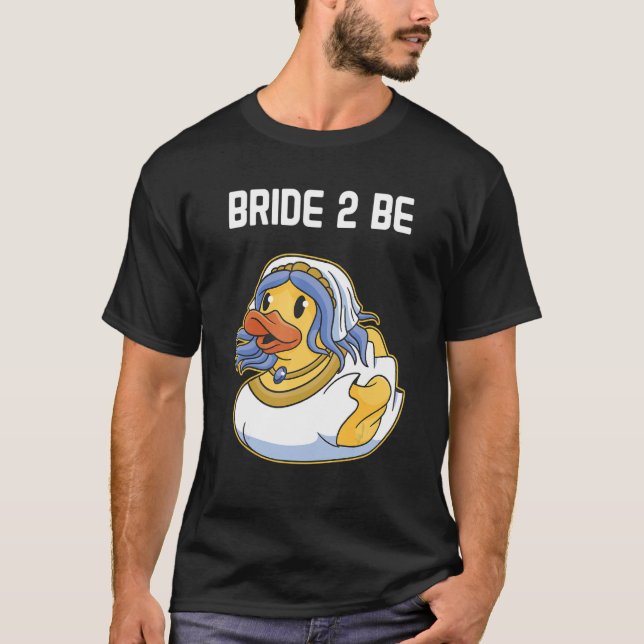 T-shirt Fête de canard en caoutchouc de mariée Filles Hen (Devant)