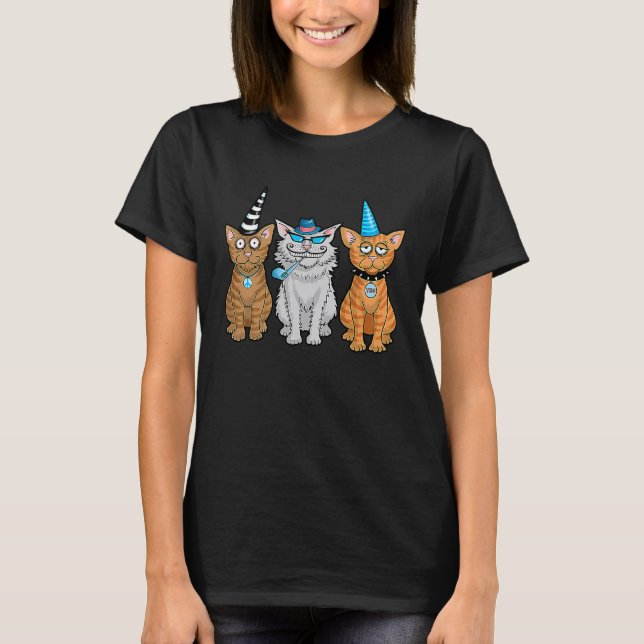 T-shirt Fête de chats (Devant)