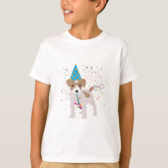 T-shirt Fête de chien - Animaux Chiot ayant une fête (Devant)