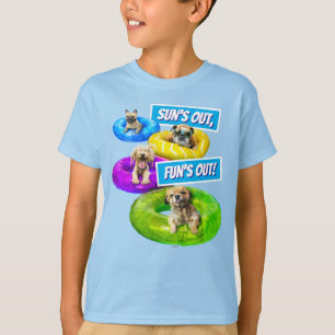 T-shirt Fête de chien dans la piscine