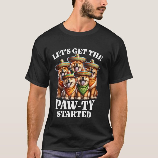T-shirt Fête de Chow Chow Cinco Chow Chow de Mai (Devant)