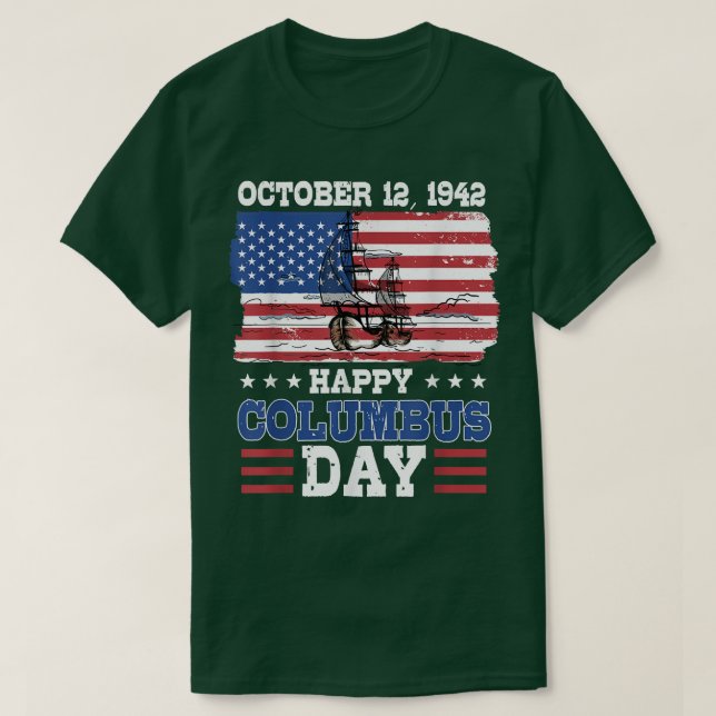 T-shirt Fête de Columbus 1492 (Design devant)