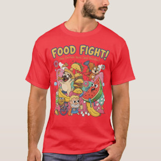 T-shirt Fête de combat de nourriture vintage