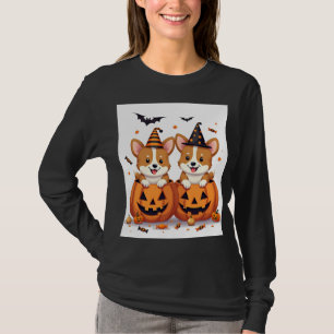 T-shirt Fête de Corgi de citrouille